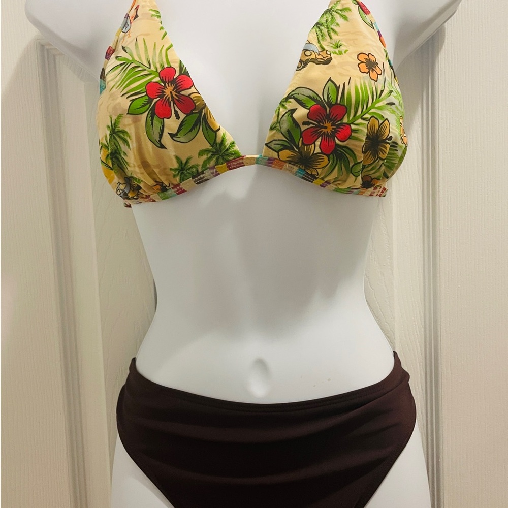 Sexy hawaiian print bikini Sz L Gently used